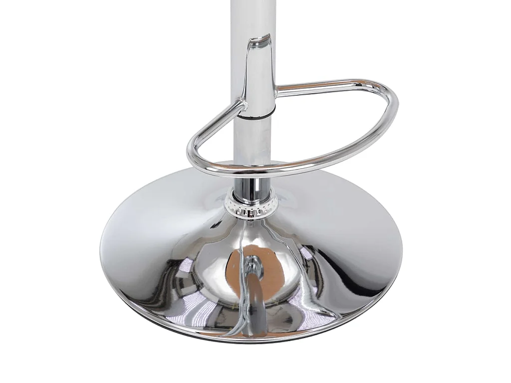 Tabourets de bar lot de 2 crème bois courbé et similicuir