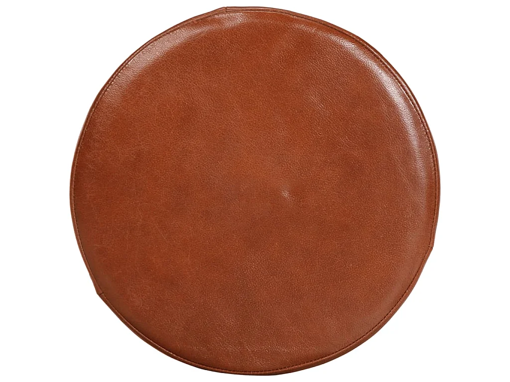 Barstoelen 2 st echt leer en massief acaciahout
