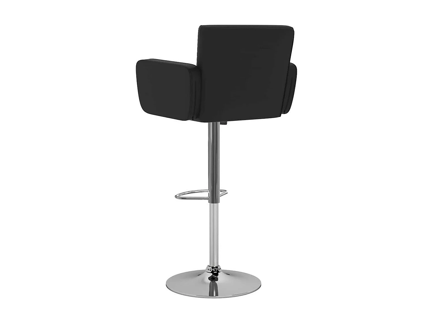 Tabourets de bar lot de 2 noir similicuir