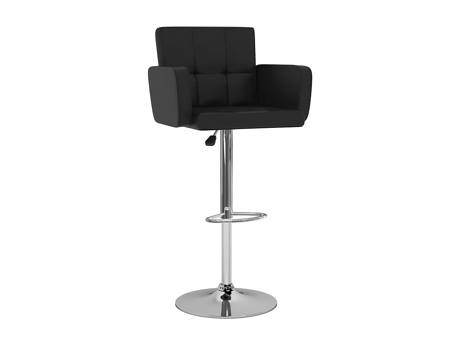 Tabourets de bar lot de 2 noir similicuir