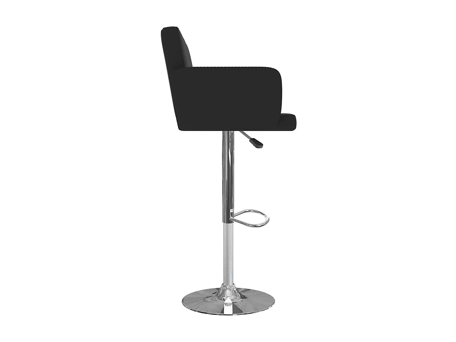 Tabourets de bar lot de 2 noir similicuir