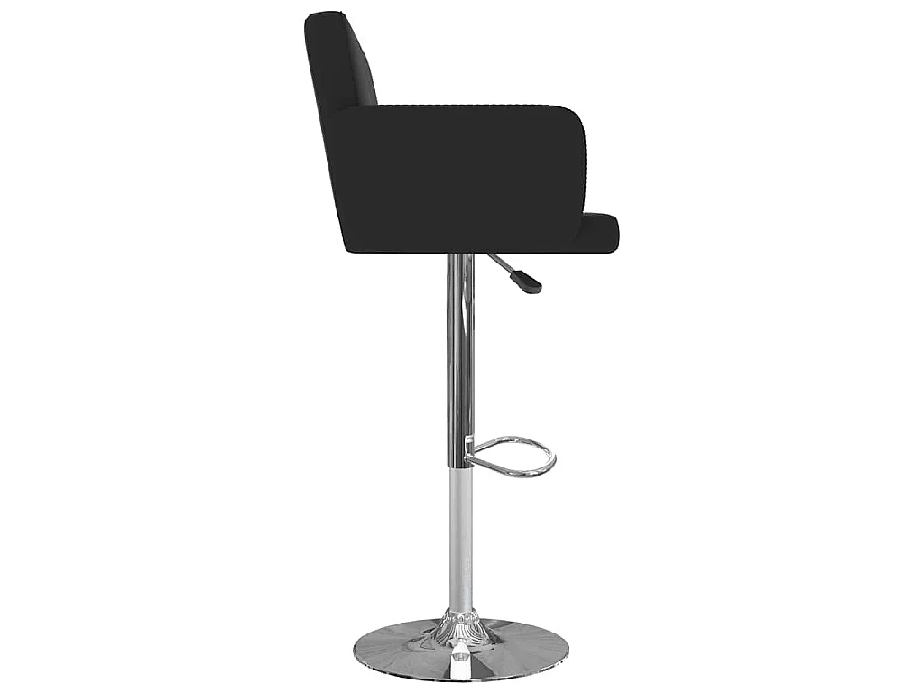 Tabourets de bar lot de 2 noir similicuir
