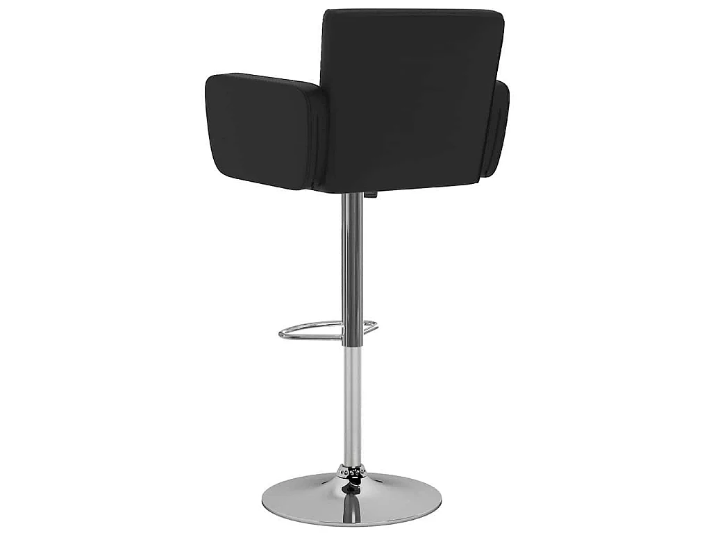 Tabourets de bar lot de 2 noir similicuir