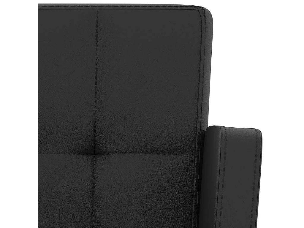 Tabourets de bar lot de 2 noir similicuir