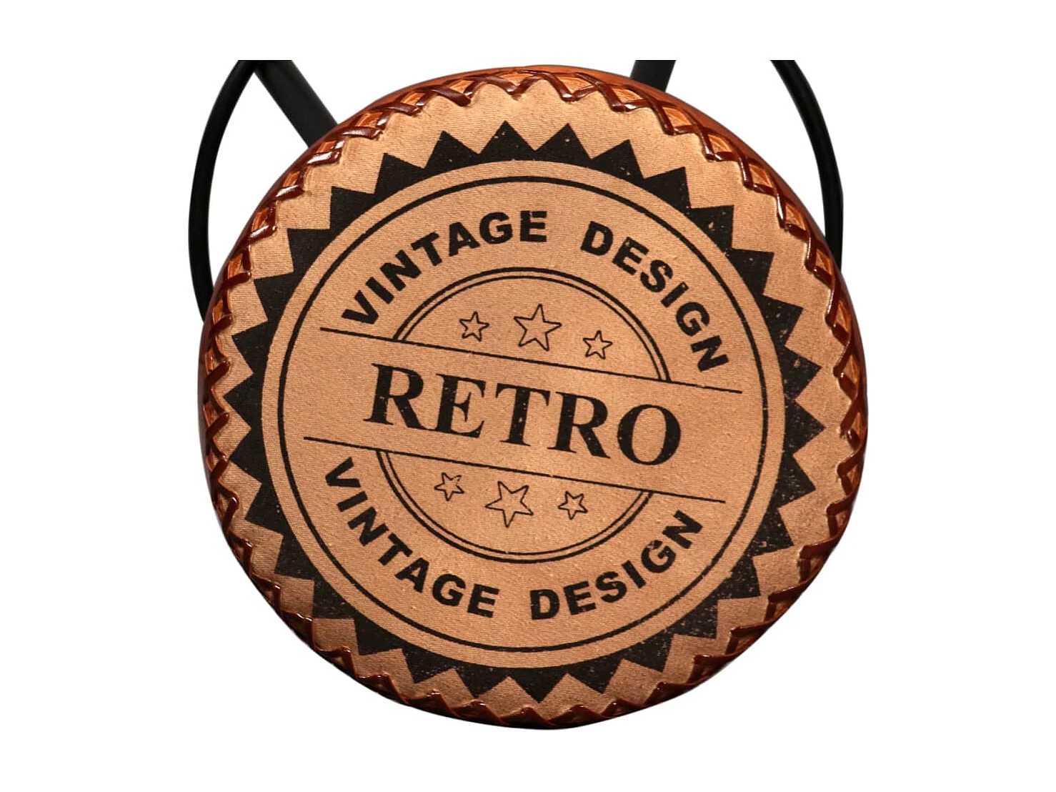 Bancos de bar 2 pcs couro genuíno