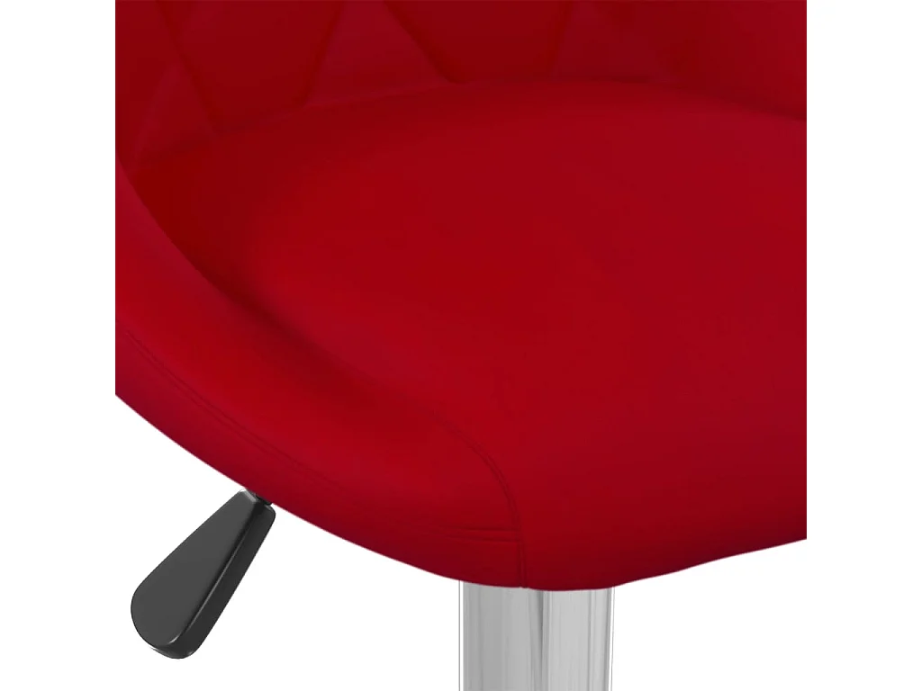 Tabourets de bar lot de 2 rouge bordeaux velours