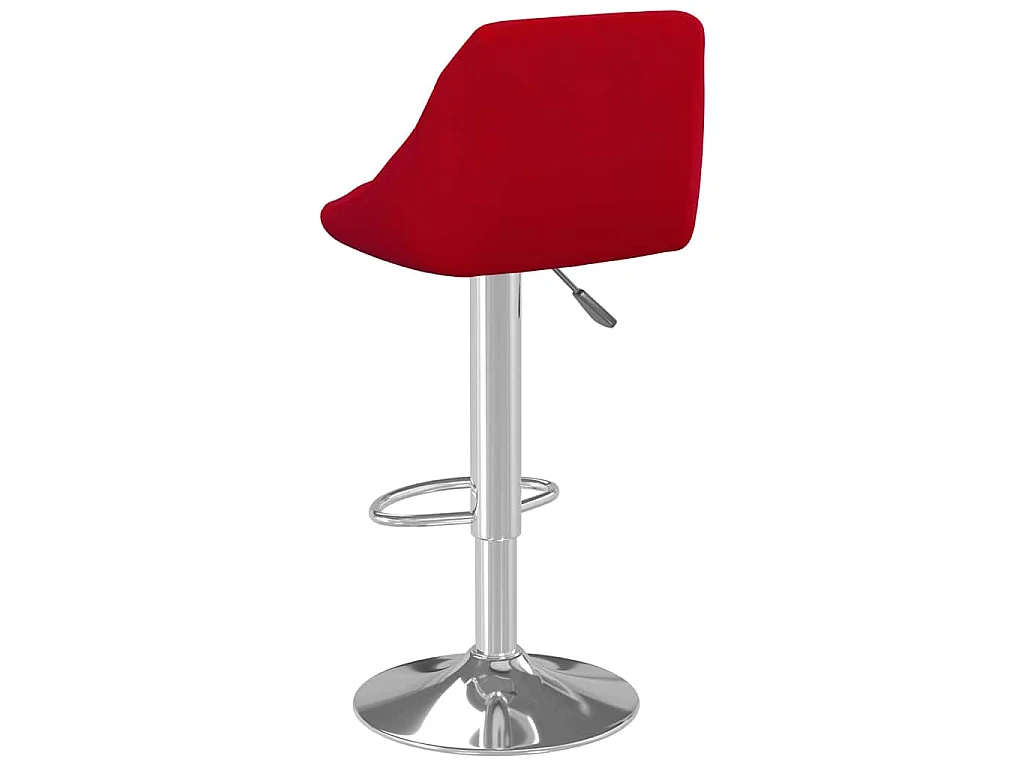 Tabourets de bar lot de 2 rouge bordeaux velours
