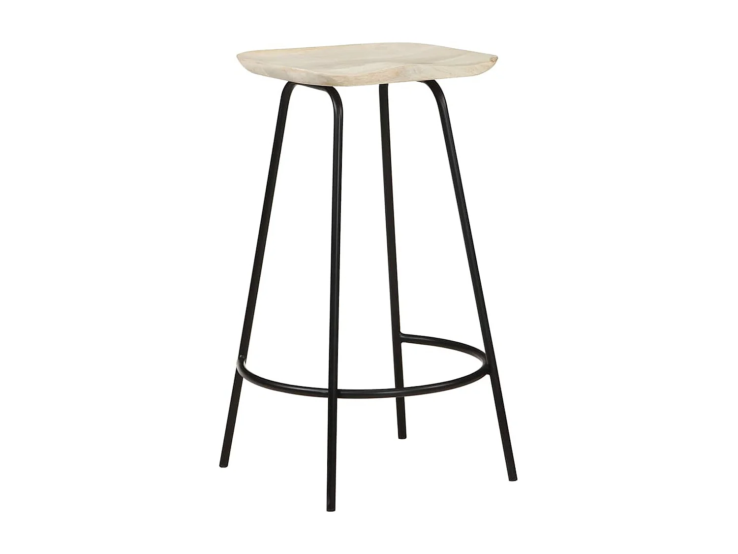 Bancos de bar 2 pcs madeira de mangueira maciça