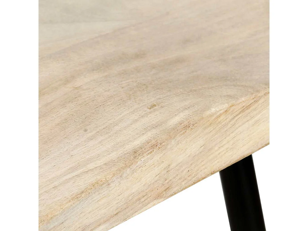 Tabourets de bar lot de 2 bois de manguier massif