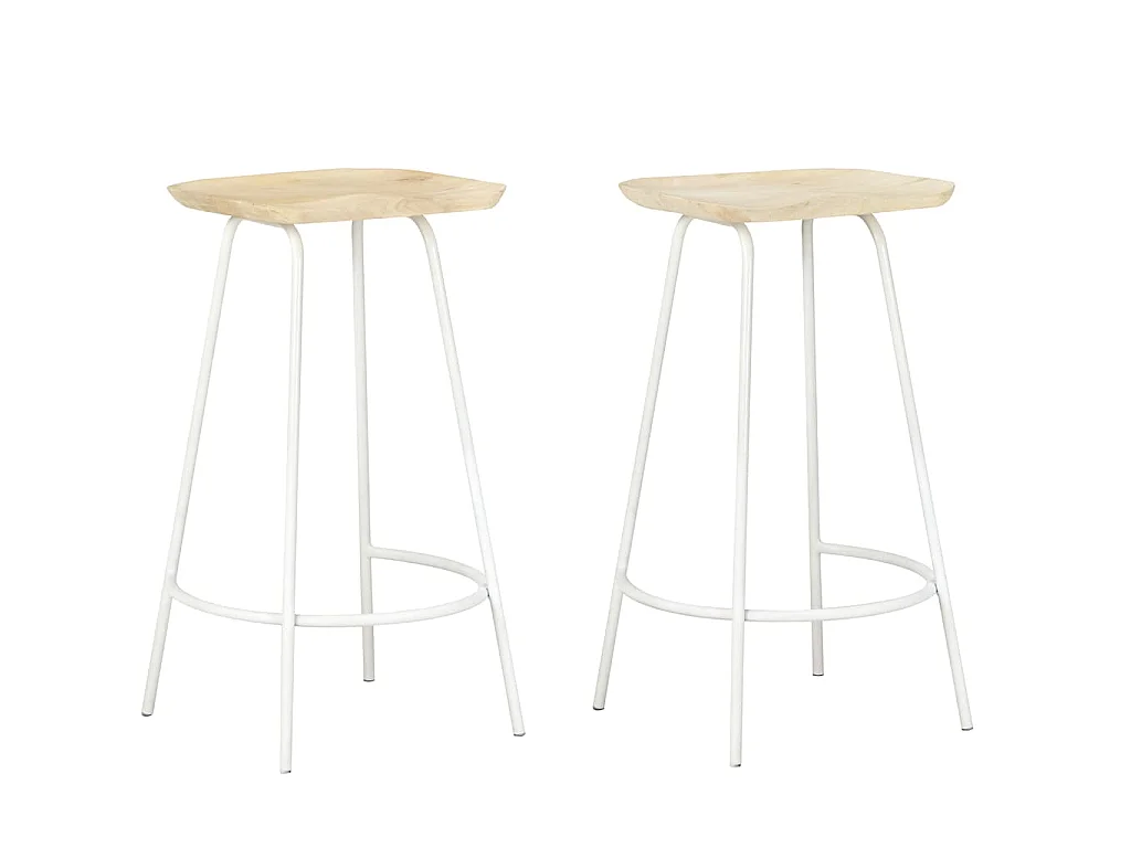 Barhocker 2 Stk. Mango Massivholz