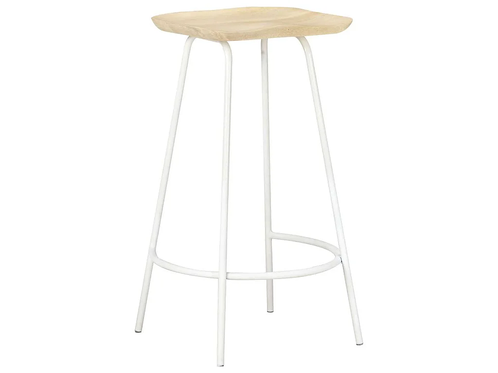 Tabourets de bar lot de 2 bois de manguier massif
