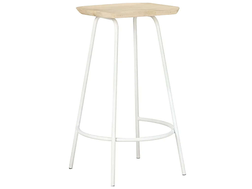 Tabourets de bar lot de 2 bois de manguier massif