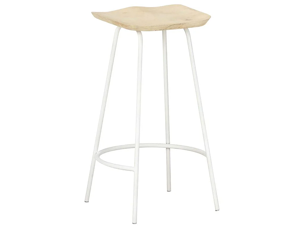 Tabourets de bar lot de 2 bois de manguier massif