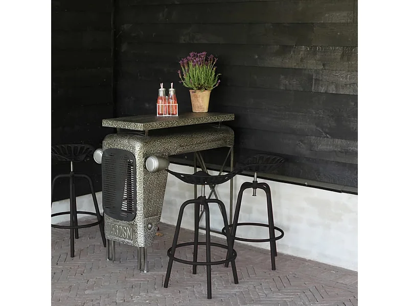 Chaise de tracteur de bar noir