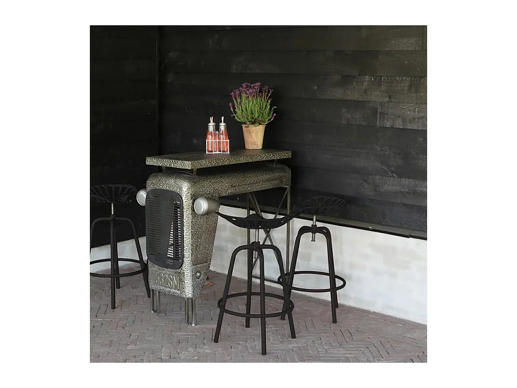 Chaise de tracteur de bar noir
