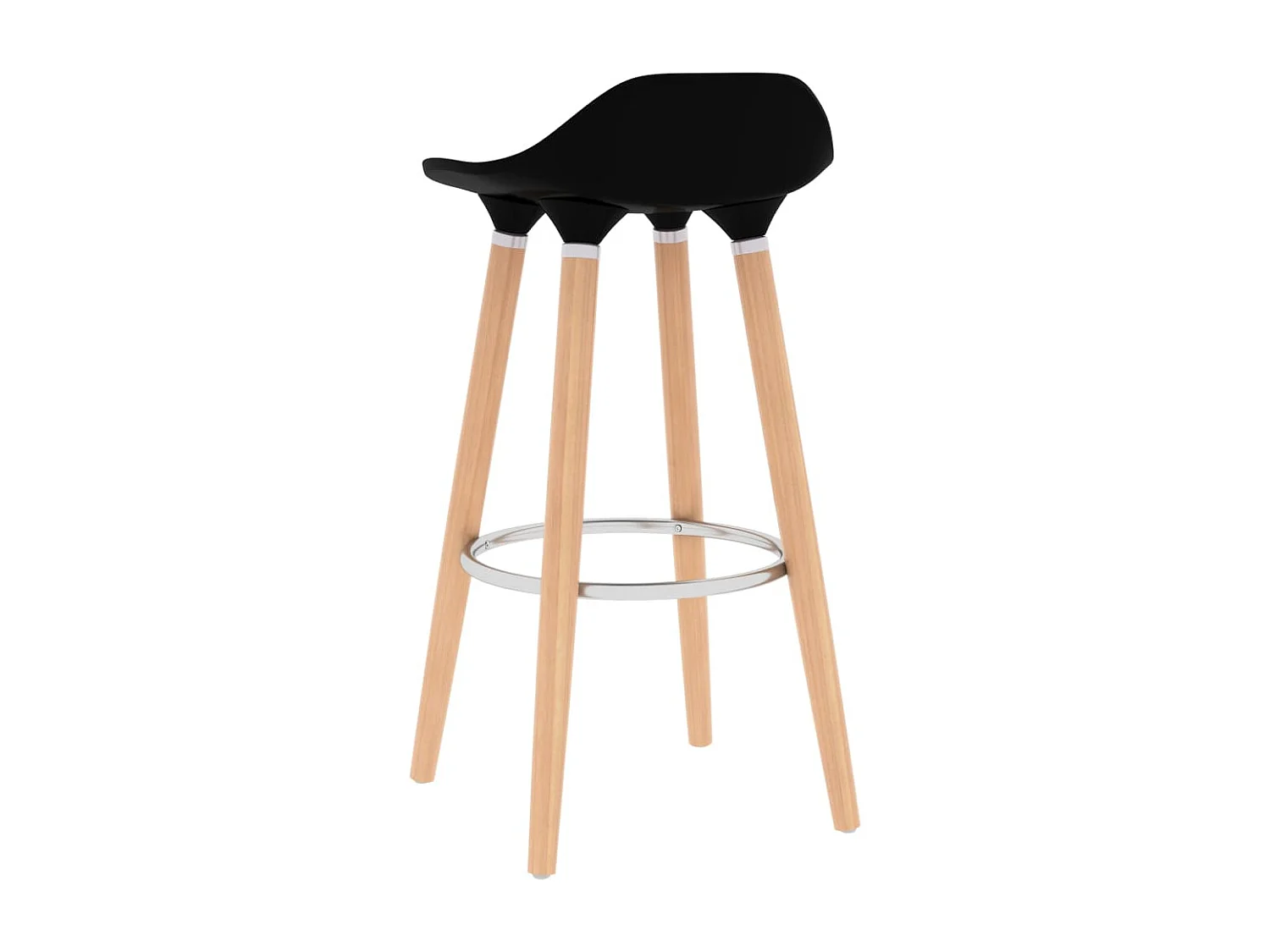 Tabourets de bar lot de 2 noir