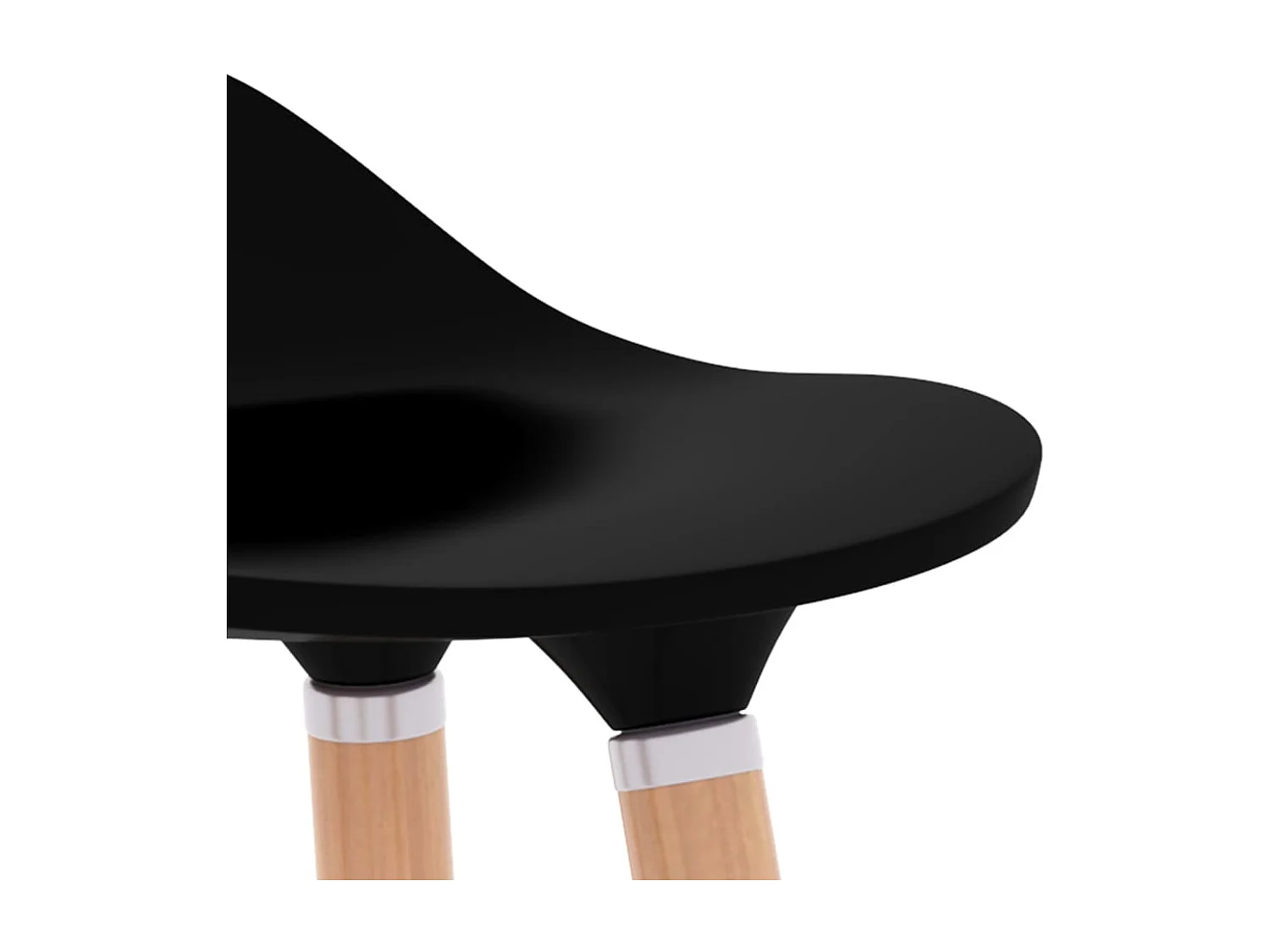 Tabourets de bar lot de 2 noir