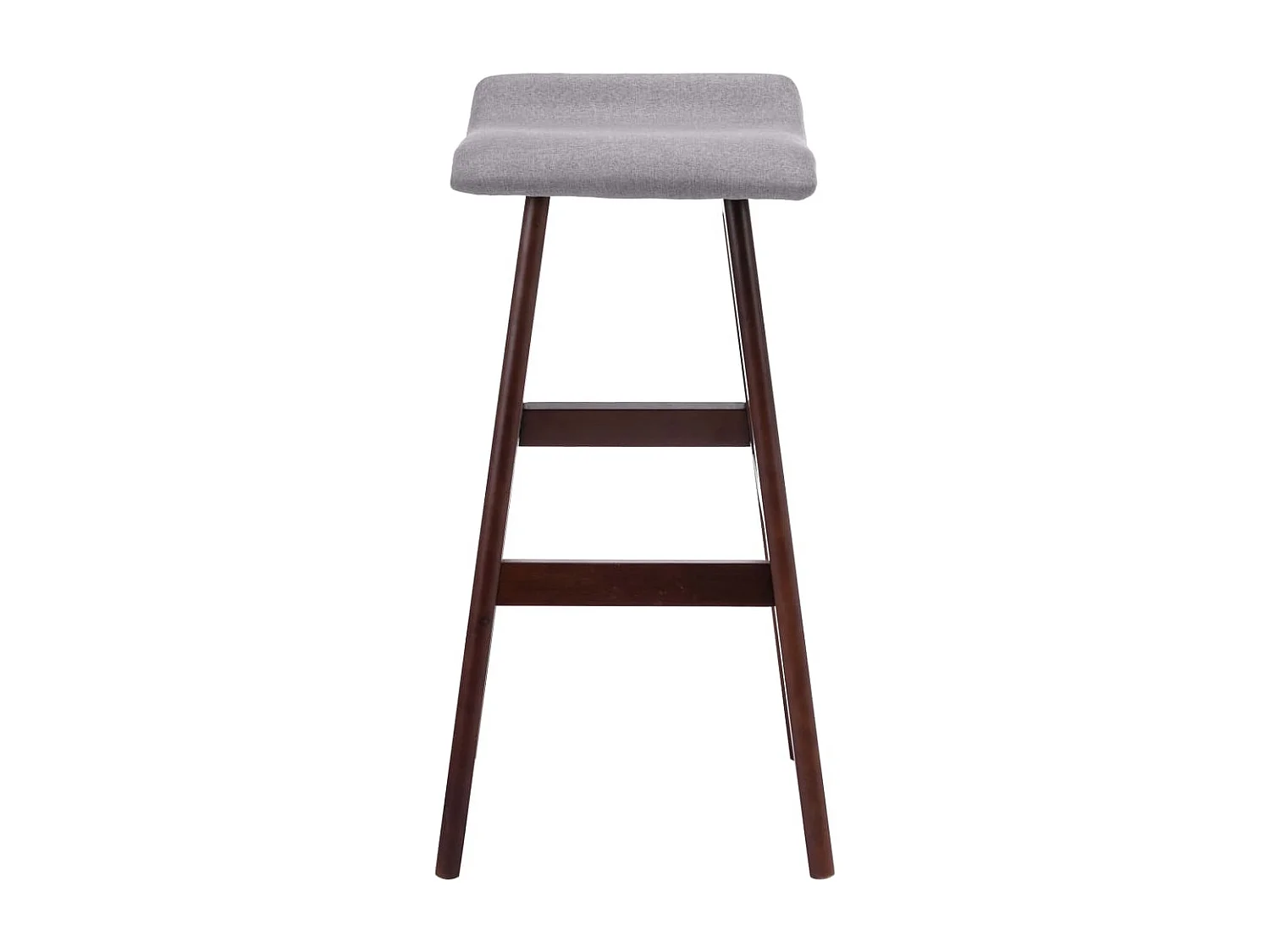 Tabourets de bar lot de 2 gris clair tissu