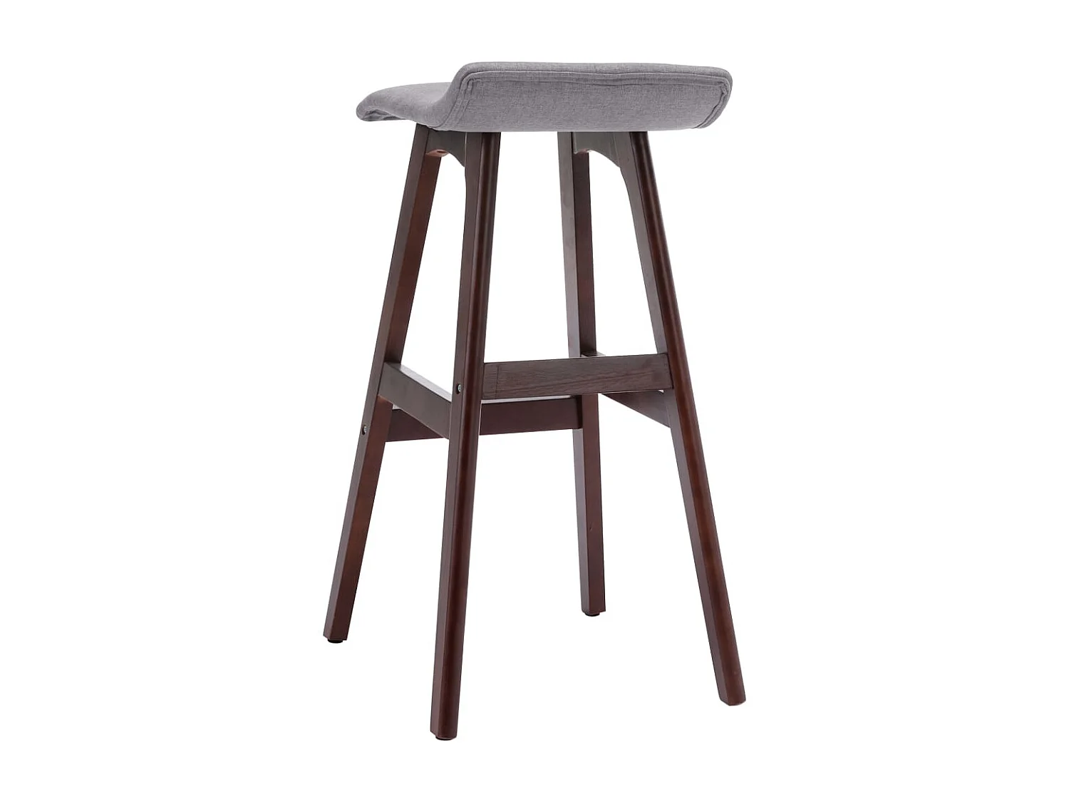 Tabourets de bar lot de 2 gris clair tissu