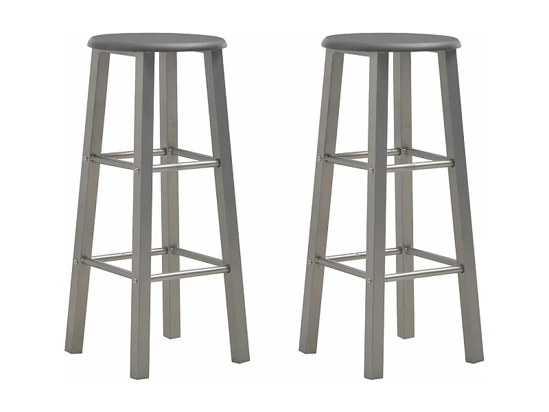 Barhocker 2 Stk. Anthrazit MDF