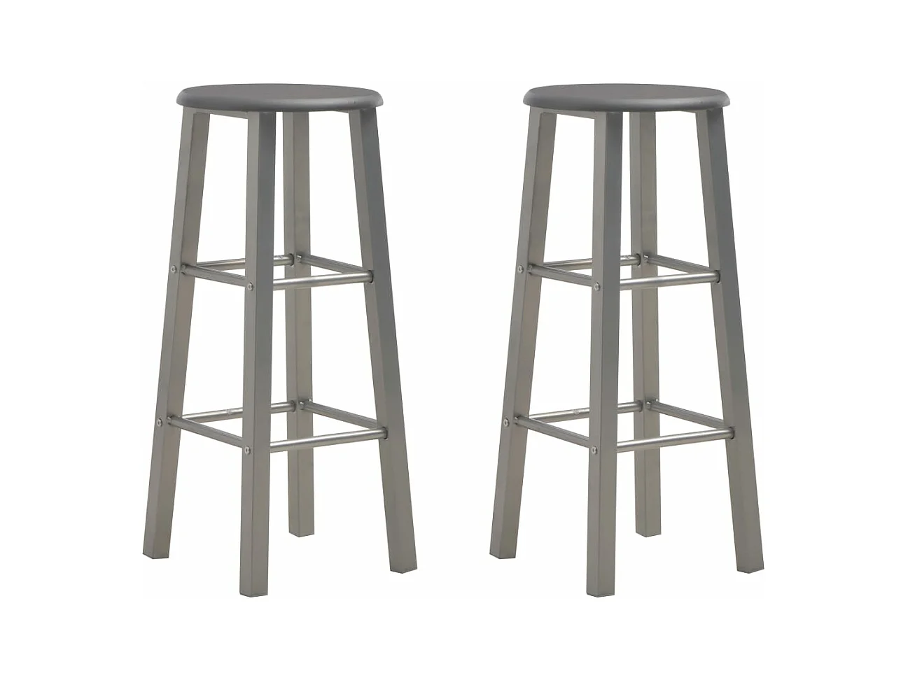 Sgabelli da Bar 2 pz Antracite MDF