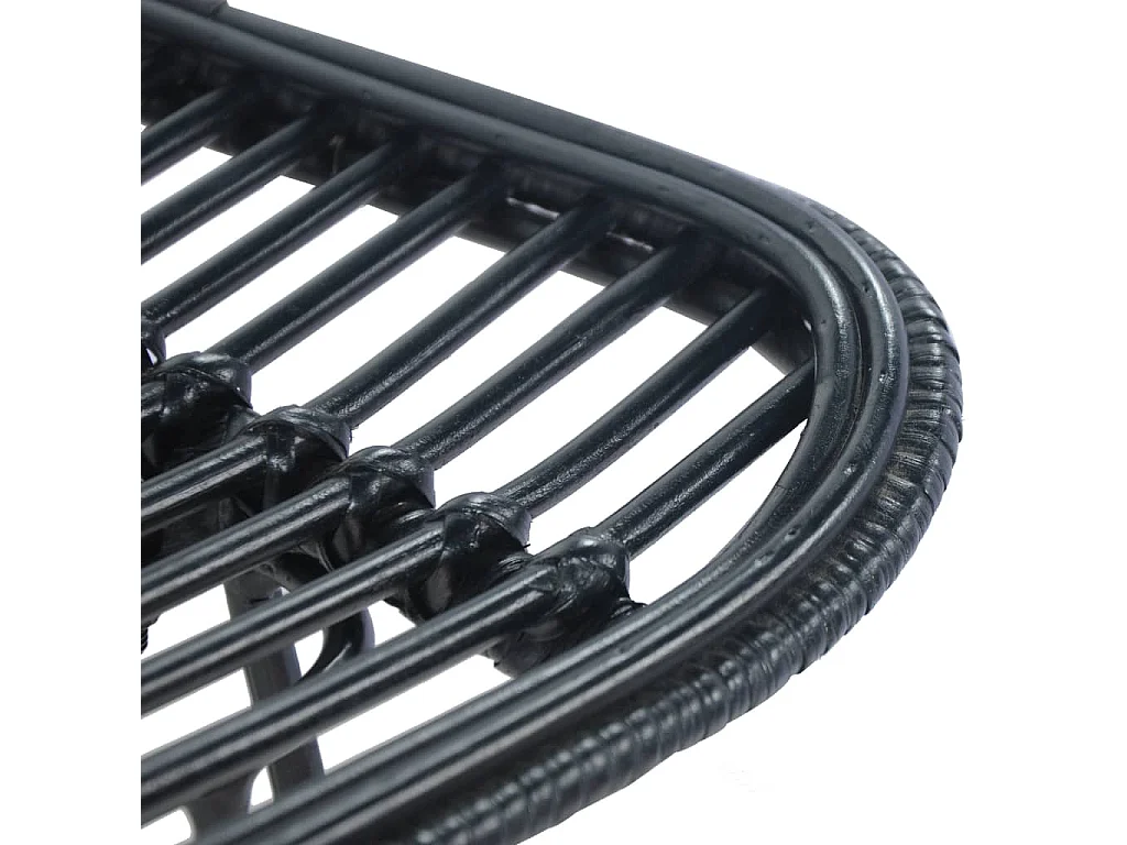 Barhocker 2 Stk. Schwarz Rattan