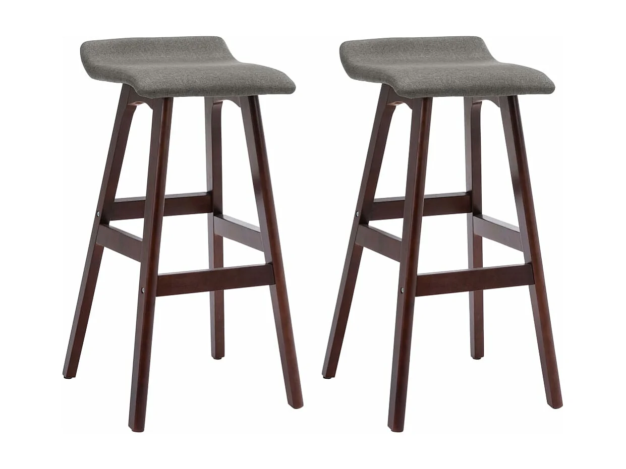 Barstoelen 2 st stof donkergrijs