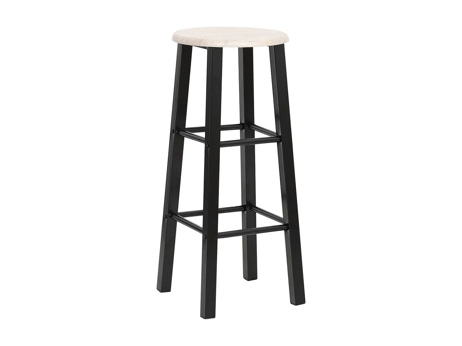 Barhocker 2 Stk. Schwarz MDF