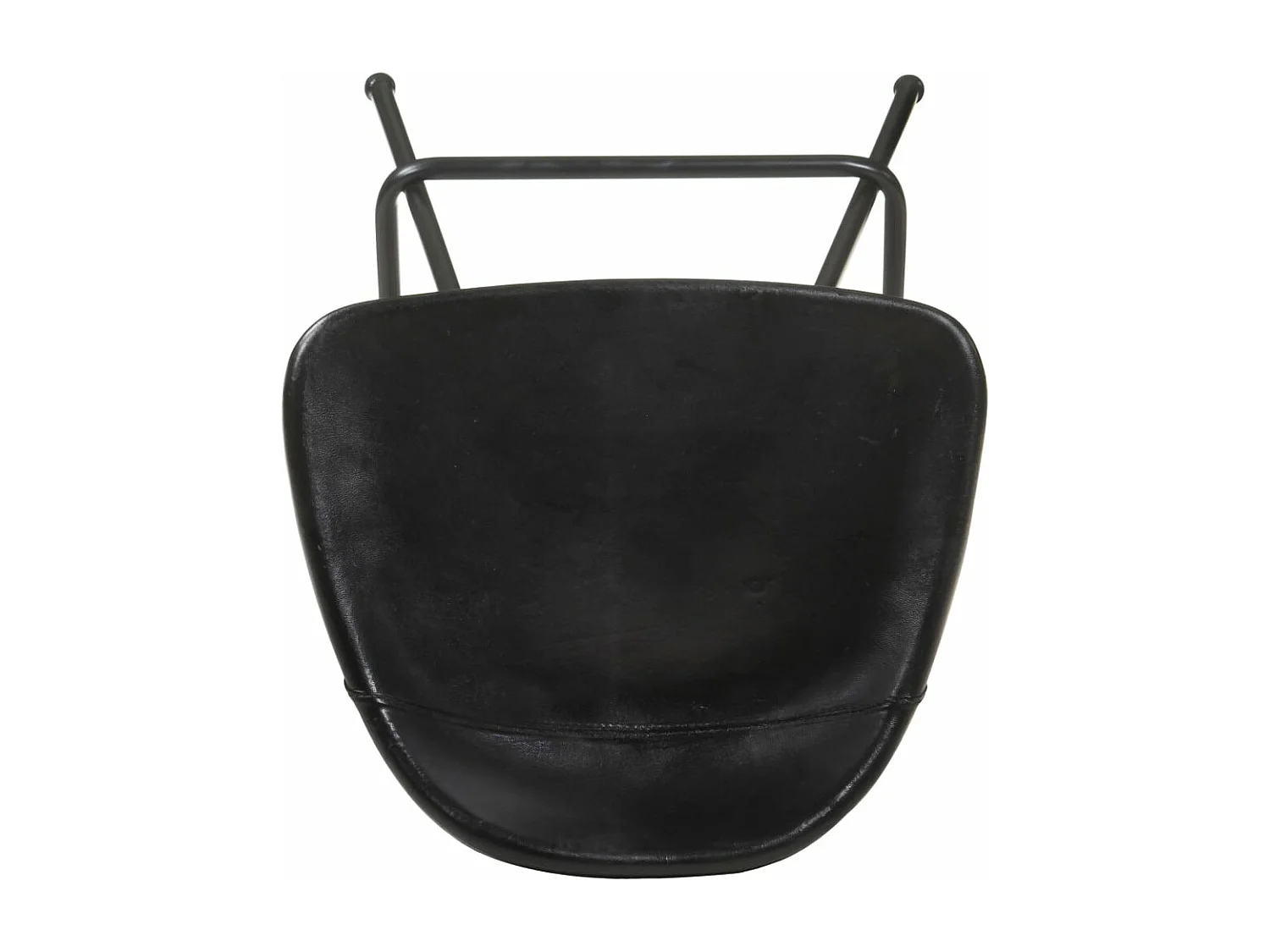 Tabourets de bar lot de 2 noir cuir véritable