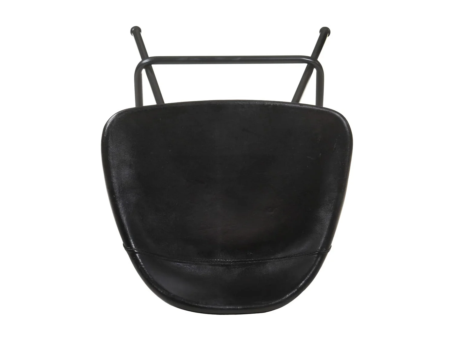 Tabourets de bar lot de 2 noir cuir véritable
