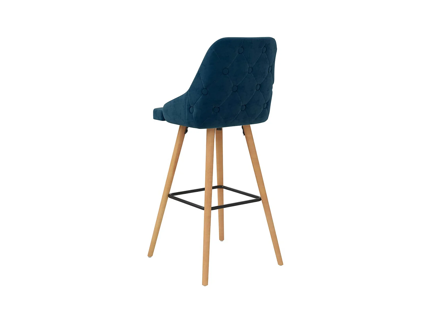 Tabourets de bar lot de 2 bleu velours