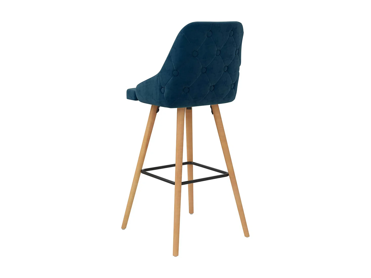 Tabourets de bar lot de 2 bleu velours