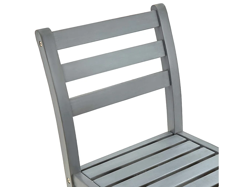 Bancos de bar 2 pcs madeira de acácia maciça cinzento