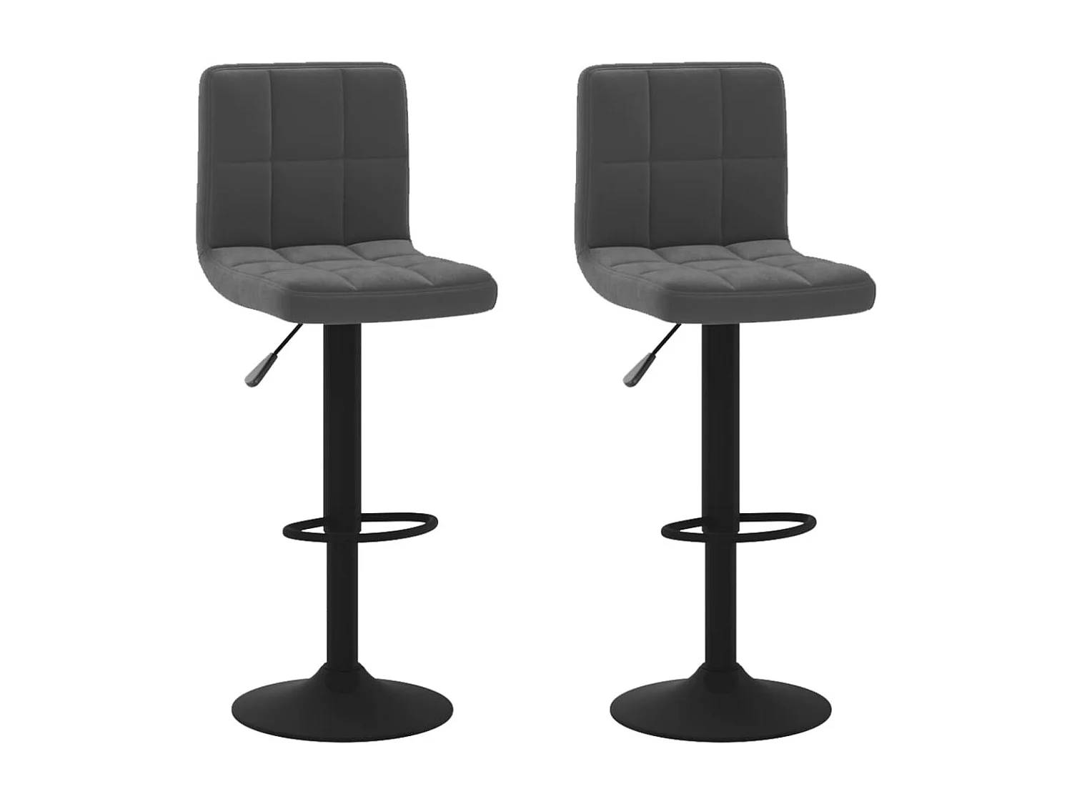 Barhocker 2 Stk. Schwarz Samt