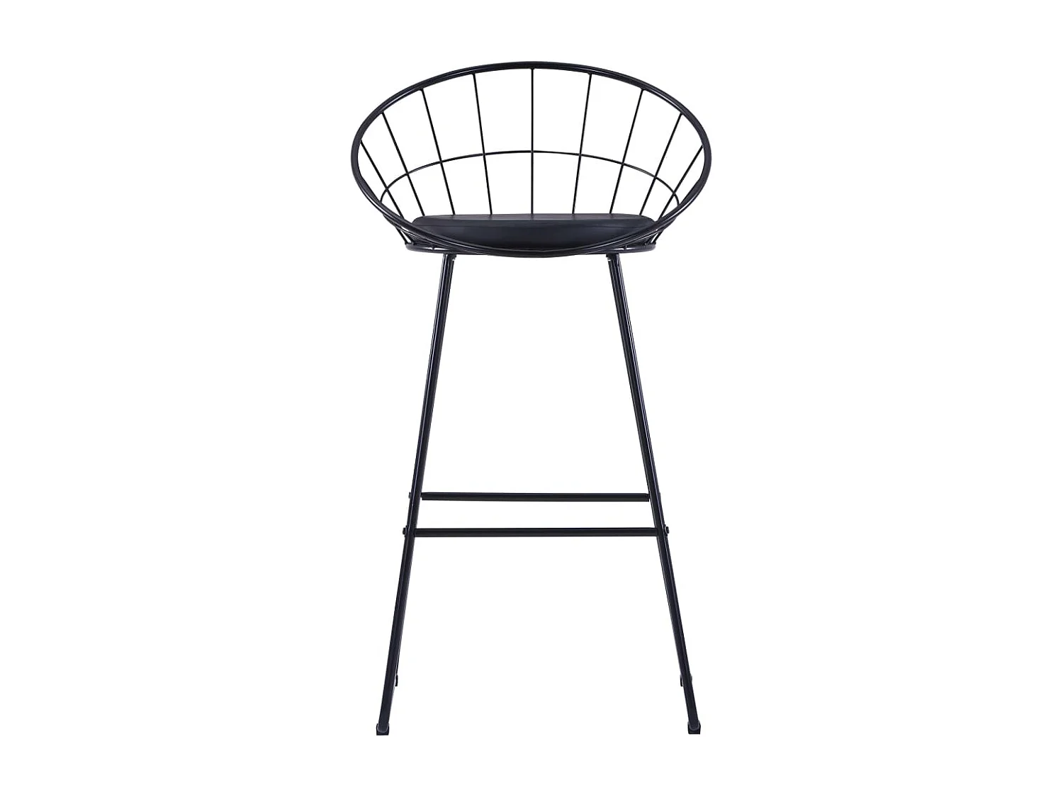 Chaises de bar lot de 2 noir similicuir