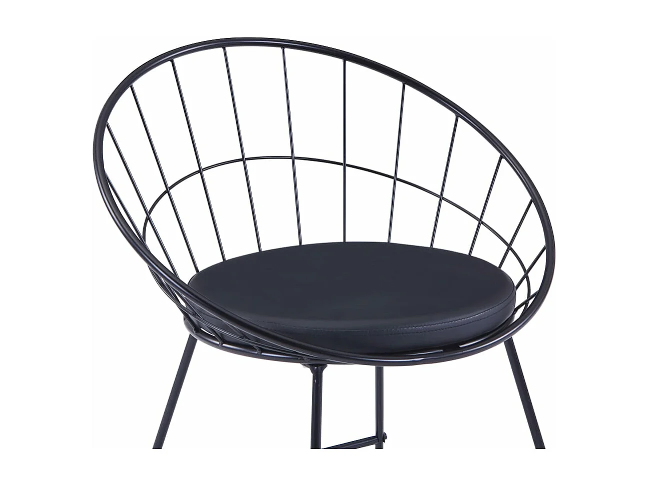 Chaises de bar lot de 2 noir similicuir