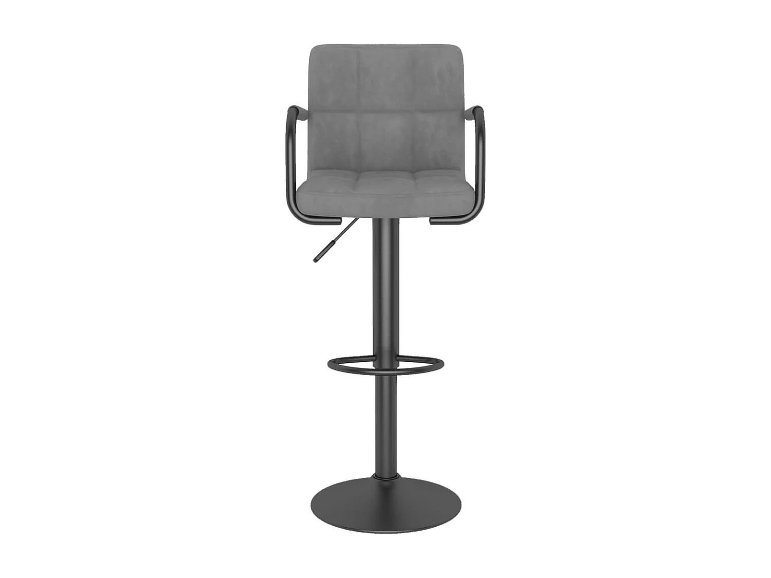 Tabourets de bar lot de 2 gris clair velours