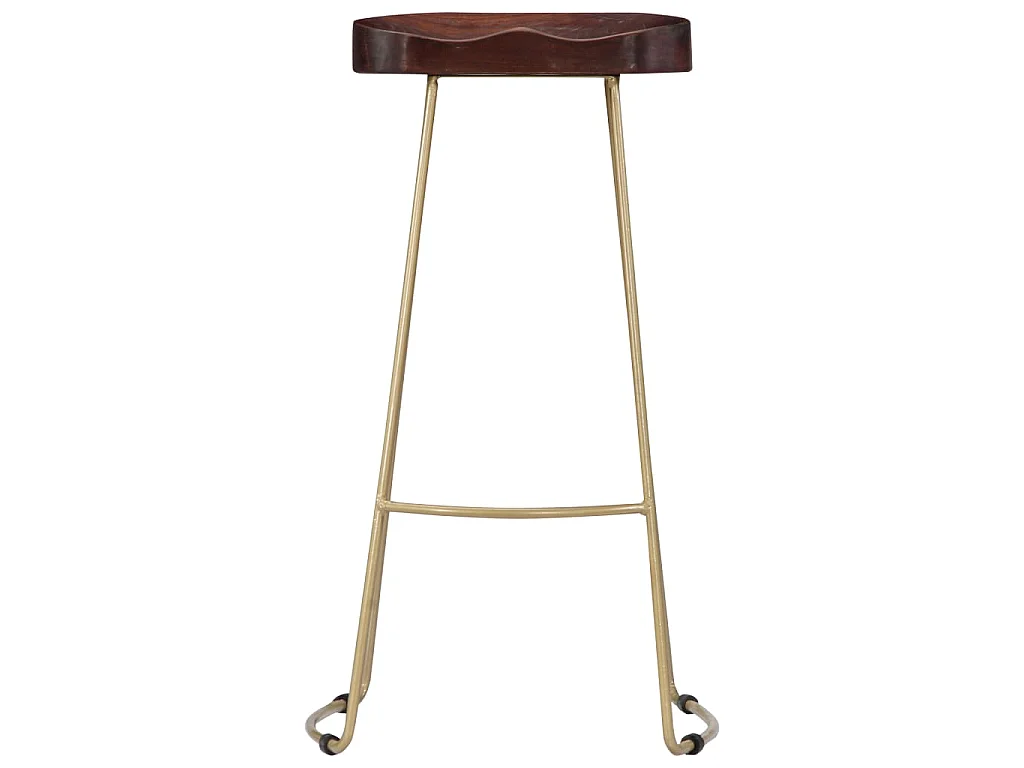 Tabourets de bar Gavin lot de 2 bois de manguier massif