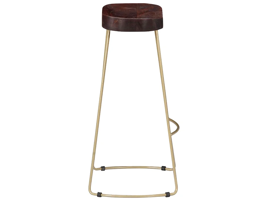 Tabourets de bar Gavin lot de 2 bois de manguier massif