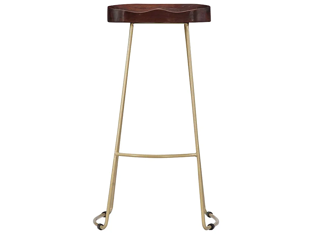 Tabourets de bar Gavin lot de 2 bois de manguier massif