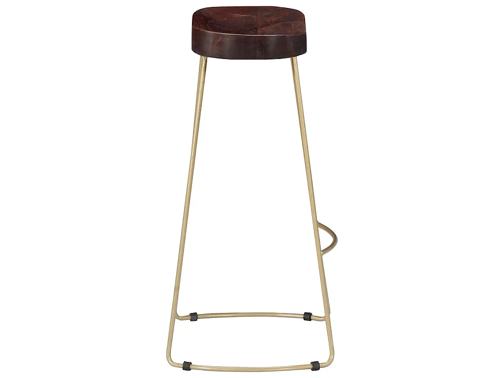 Tabourets de bar Gavin lot de 2 bois de manguier massif