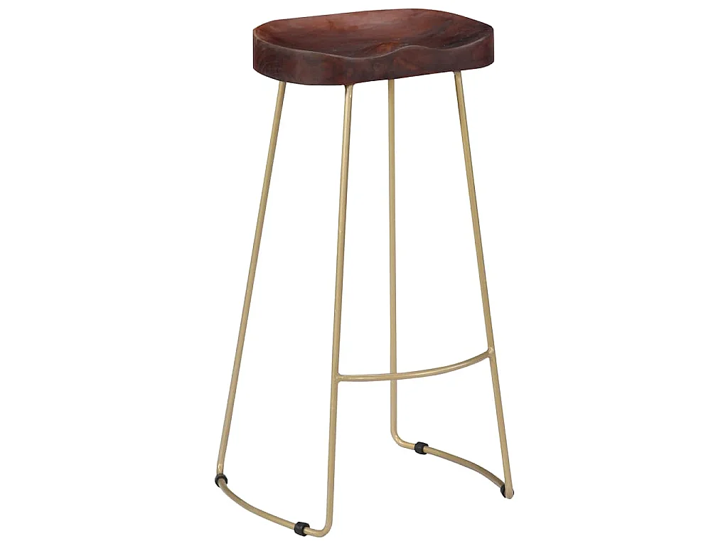 Tabourets de bar Gavin lot de 2 bois de manguier massif