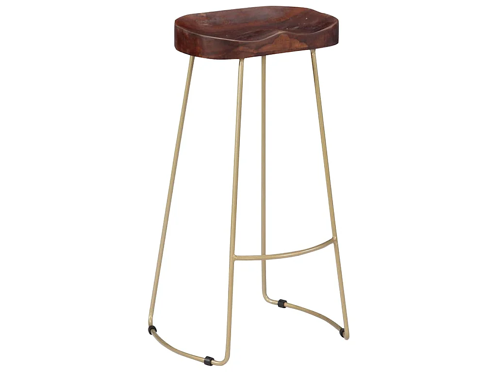 Tabourets de bar Gavin lot de 2 bois de manguier massif