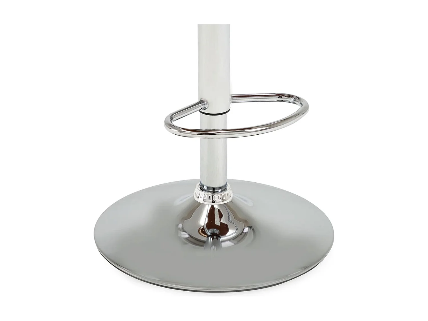 Barkruk gebogen hout en kunstleer crèmekleurig