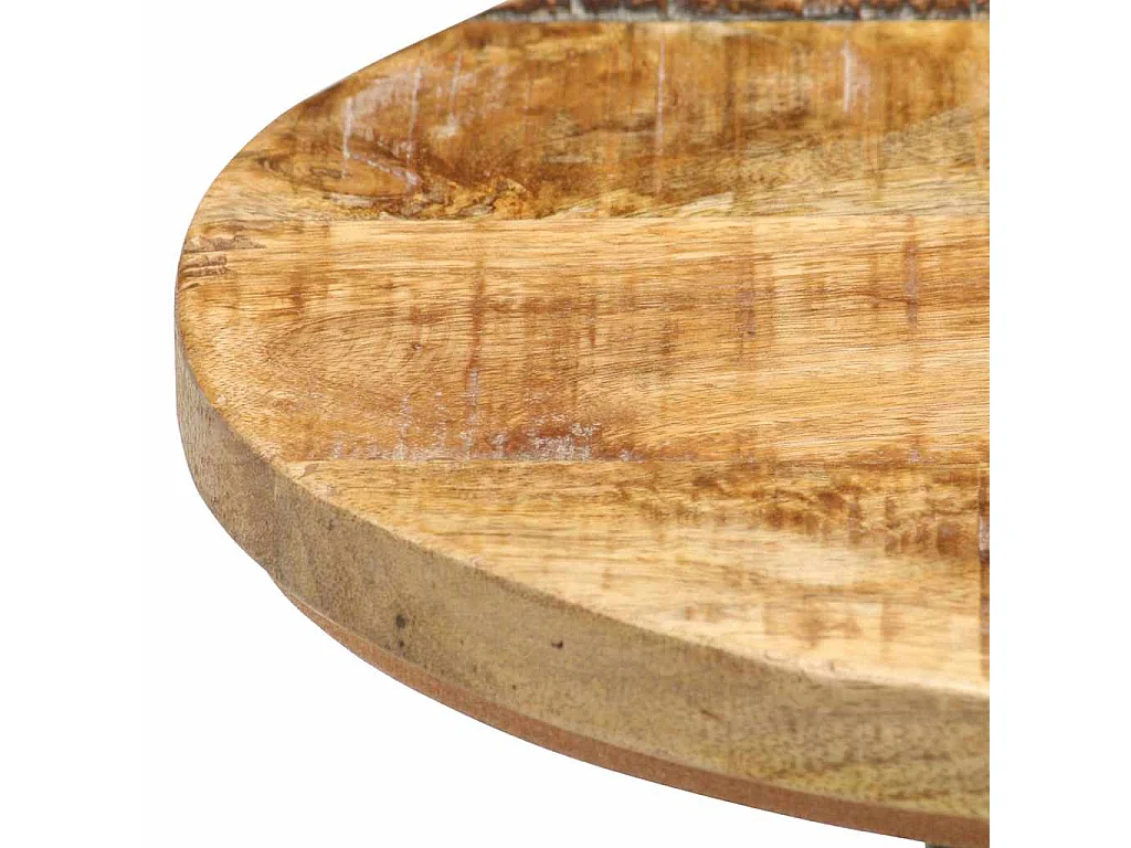 Tabourets de bar lot de 4 bois de manguier brut