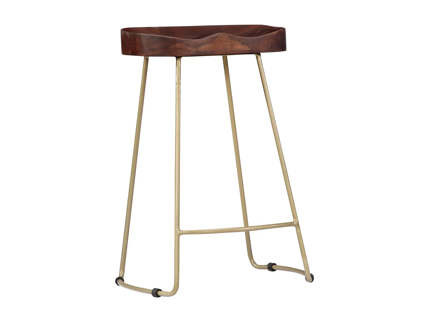 Tabourets de bar Gavin lot de 2 bois de manguier massif