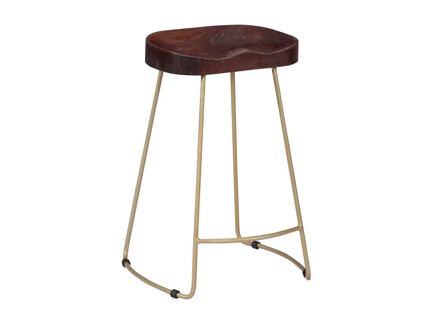 Tabourets de bar Gavin lot de 2 bois de manguier massif