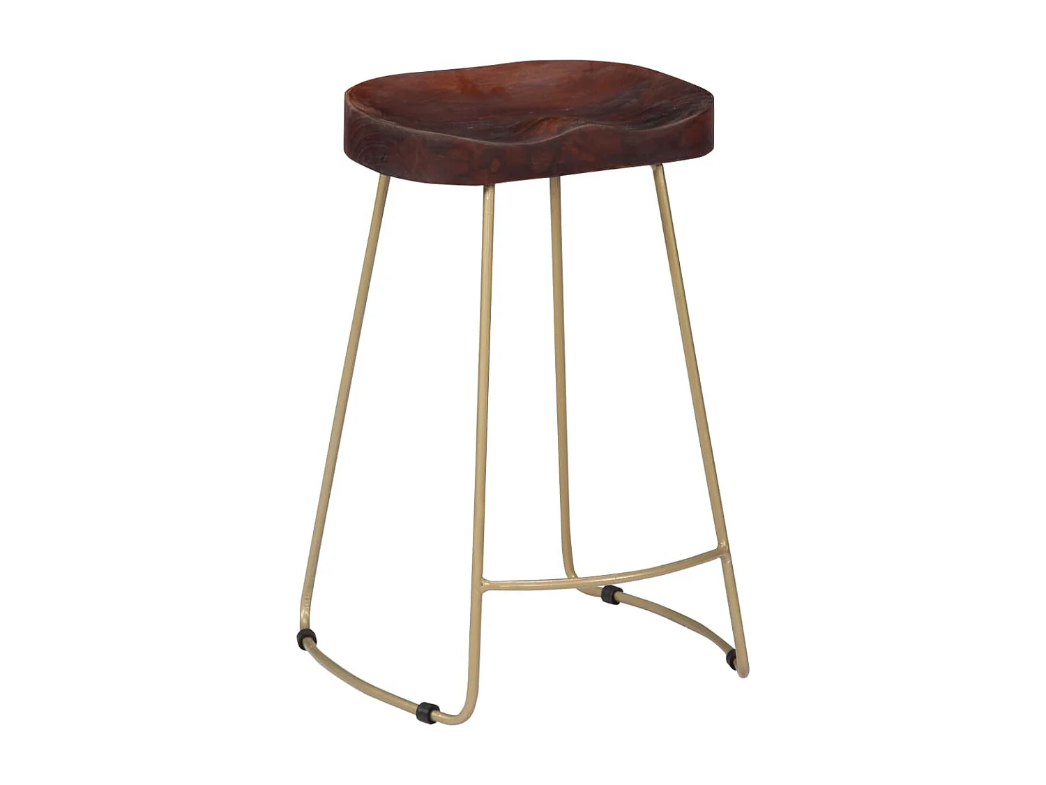 Tabourets de bar Gavin lot de 2 bois de manguier massif