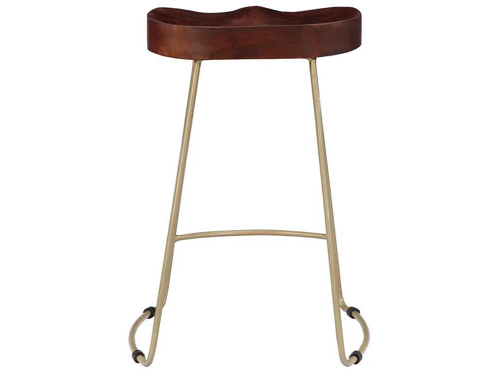 Tabourets de bar Gavin lot de 2 bois de manguier massif