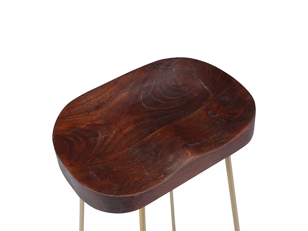 Tabourets de bar Gavin lot de 2 bois de manguier massif